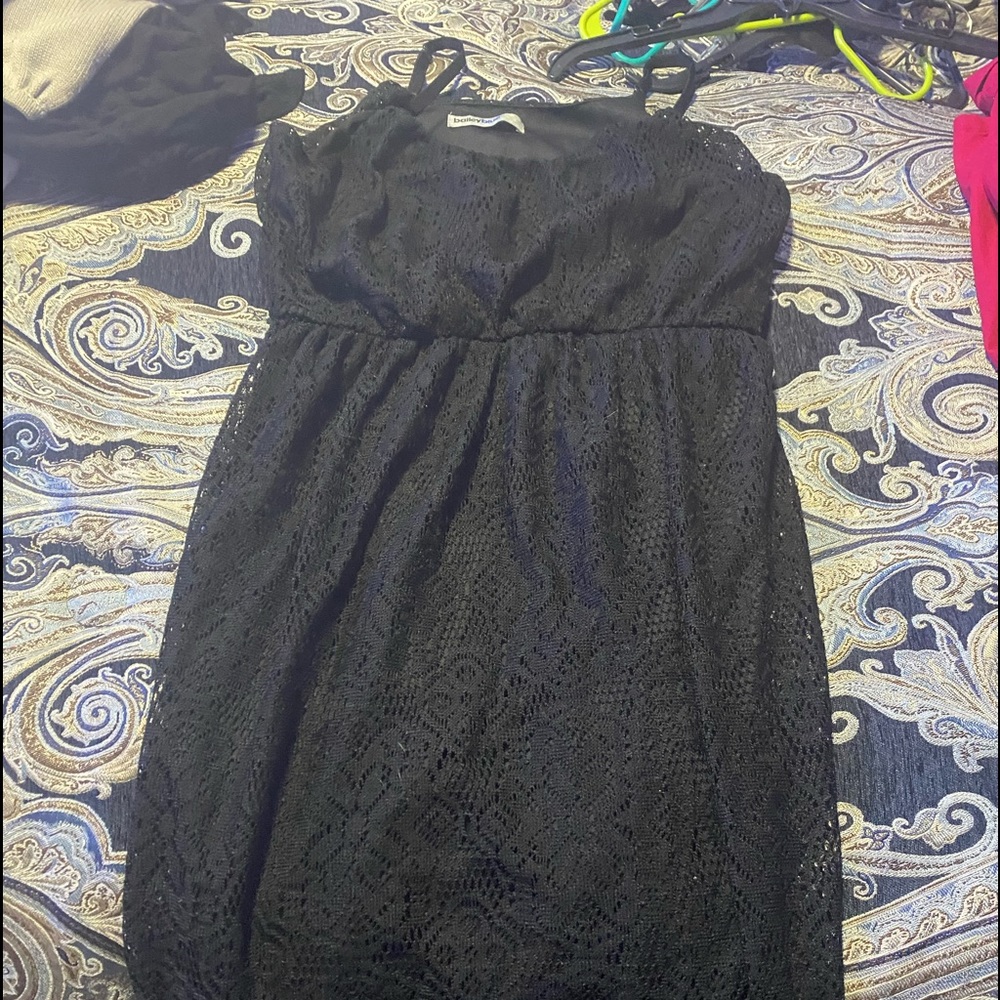 Lace black maxi dress